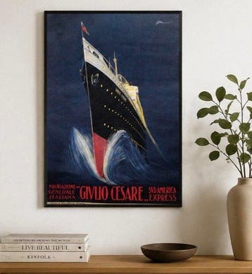 Minonzio Giuseppe - Manifesto pubblicitario transatlantico