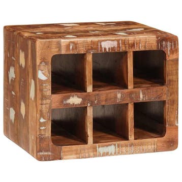 vidaXL Wijnrek Bruin 44 x 30 x 35 cm Massief Gerecycleerd, Huis en Inrichting, Verzenden, Nieuw