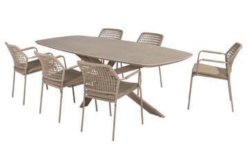 Taste by 4 Seasons Barista tuinset latte met Prado tuintafel