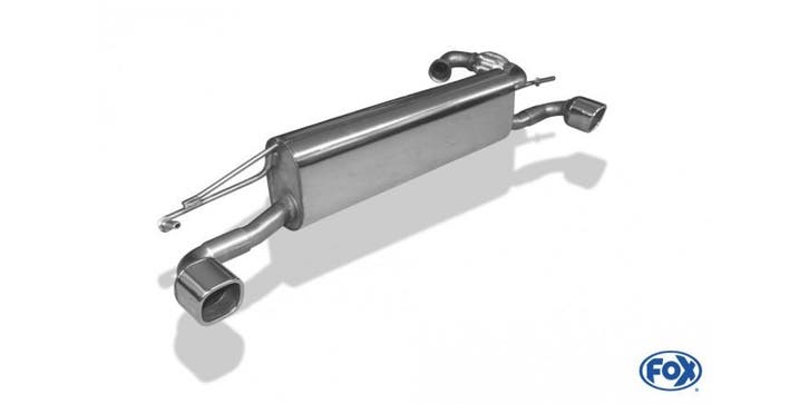 FOX Smart Fortwo 453 einddemper cross exit rechts/links incl, Autos : Pièces & Accessoires, Systèmes d'échappement, Envoi