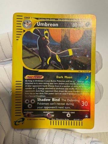 Pokémon - 1 Card - Umbreon 41/147 Reverse Holo Foil - WOTC -, Nieuw