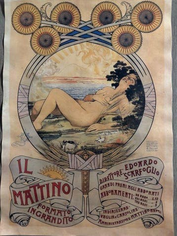 Anonymous - Manifesto Liberty Art Nouveau Il Mattino Edoardo
