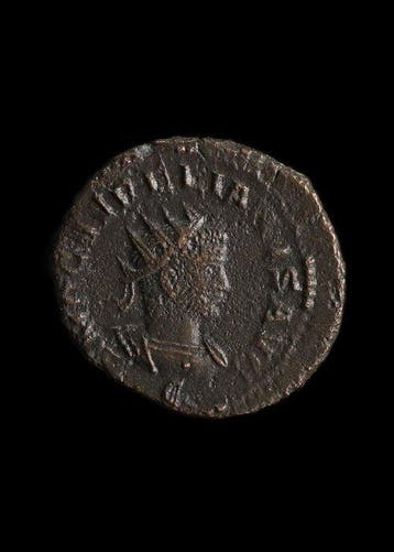 Oud-Romeins Brons Antoninianus van Vabalathus en Aurelian
