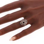 Ring - 18 karaat Geel goud - 0.50ct. tw. Saffier - Diamant -, Nieuw