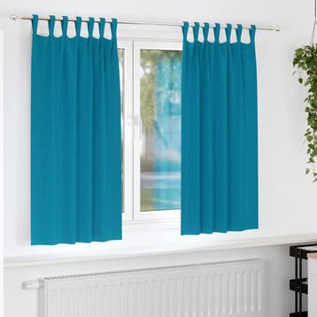 vidaXL Blackout Gordijnen met Ringen 2 st Turquoise 175 x, Verzenden