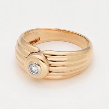 Bague - 18 carats Or rose Diamant (Naturelle)