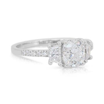 Ring - 18 karaat Witgoud - 1.50ct. tw. Diamant (Natuurlijk)