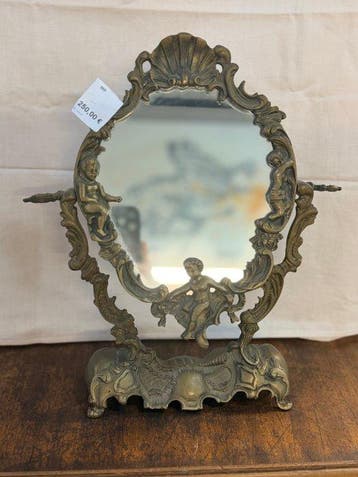 Miroir de table - Laiton doré - Miroir de maquillage