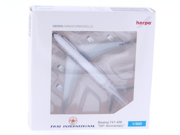 Schaal 1:500 Herpa 517935 Thai Airways Boeing 747-400 Ret..., Hobby & Loisirs créatifs, Modélisme | Avions & Hélicoptères, Enlèvement ou Envoi