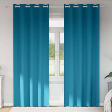 vidaXL Blackout Gordijnen met Ringen 2 st Turquoise 260 x, Verzenden, Nieuw