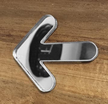 Set van 20 spiegelpijlen (3 mm dikte, zilverkleur, pmma, ze, Doe-het-zelf en Bouw, Verzenden, Nieuw