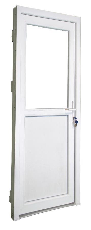 Deur wit 1/2 glas Premium b98 x h215 cm R., 80 tot 100 cm, 215 cm of meer, Nieuw, Ophalen of Verzenden