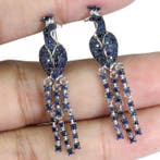 Sans prix de réserve - Boucles doreilles Argent Saphir -, Nieuw