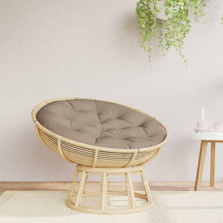 vidaXL Zitkussen rond Ø 100x11 cm oxford stof taupe, Huis en Inrichting, Woonaccessoires | Kussens, Nieuw, Verzenden