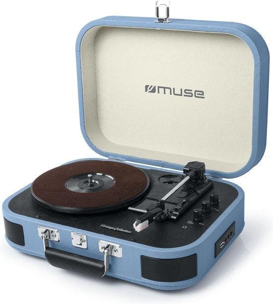 Muse MT-201BTB - Bluetooth kofferplatenspeler met encodin..., TV, Hi-fi & Vidéo, Tourne-disques, Envoi