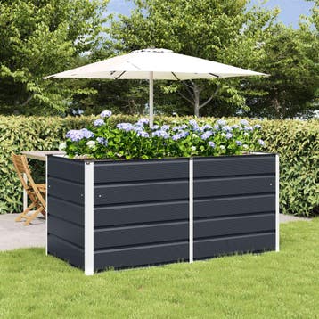 vidaXL Plantenbak Antraciet 160 x 80 x 75 cm Staal, Verzenden, Nieuw