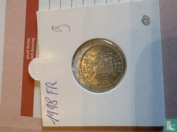 België 50 centimes 1886 (FRA), Verzenden, Losse munt, Goud