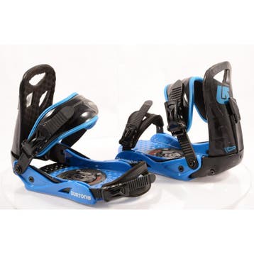 S snowboard bindingen BURTON PROGRESSION BLACK/blue (TOP sta, Verzenden, Gebruikt