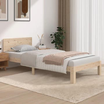 vidaXL Bedframe massief grenenhout 90x200 cm, Huis en Inrichting, Verzenden, Nieuw