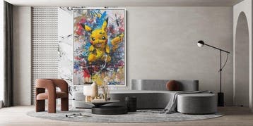 Dine Chanima (XX-XXI) - (XXL) Giant Pikachu Cityscape Art