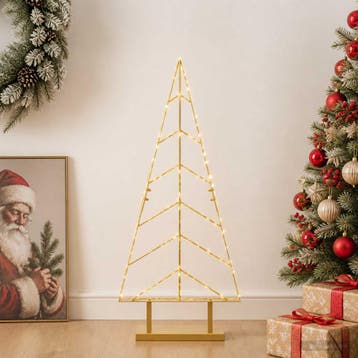 vidaXL Metalen kerstboom KUOPIO 90 cm Staal Goud, Verzenden