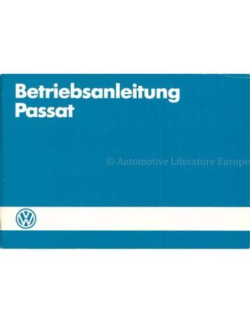 1985 VOLKSWAGEN PASSAT INSTRUCTIEBOEKJE DUITS