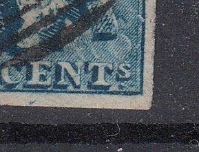 België 1849/1849 - Kras over cents - OBP : 2 V5 (Balasse V7), Postzegels en Munten, Gestempeld