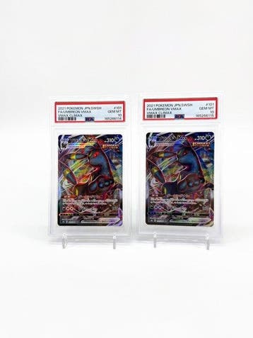 Pokémon - 2 Graded card - Umbreon #101 Full art, Foil - PSA, Nieuw