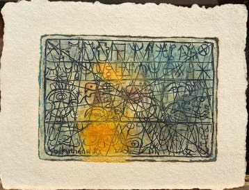 Yo Marchand (1936) - Composition rupestre - Art brut (vendu, Antiek en Kunst