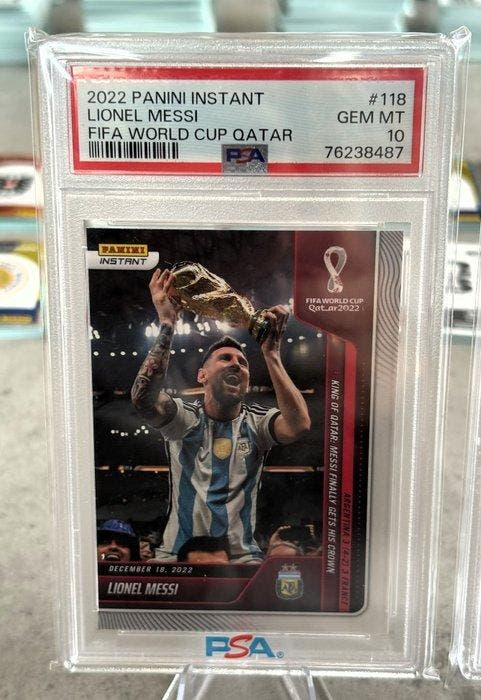 2022, 2024 Panini Instant Lionel Messi #118; #43 Serialized, Collections, Autocollants