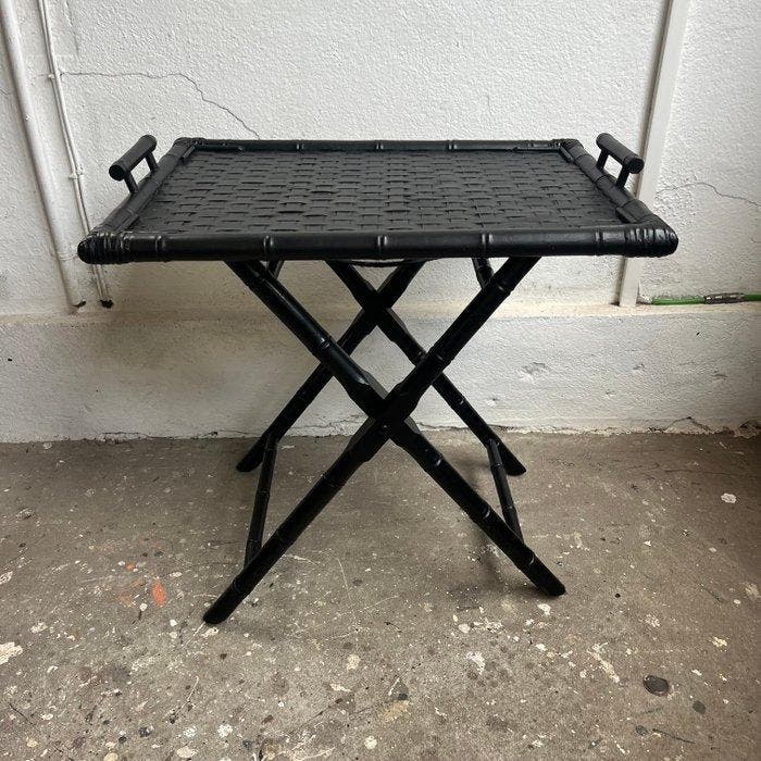 Table dappoint - Plateau de service en bambou et table, Antiquités & Art, Art | Objets design