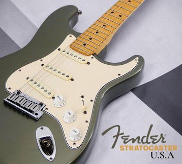 Fender - American Stratocaster (USA) - Olive Drab Metallic, Muziek en Instrumenten, Nieuw