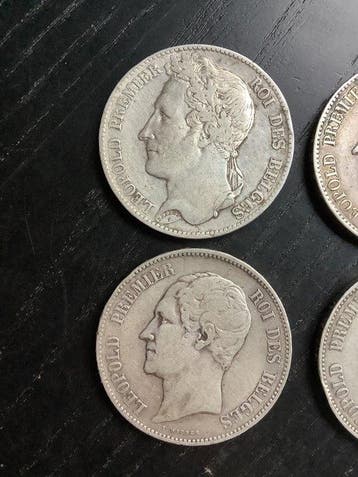 België. Leopold I. 5 Francs 1848-1865 (Zonder minimumprijs)