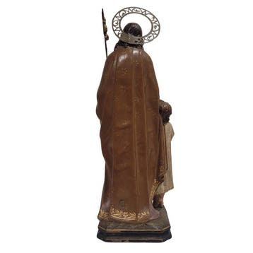 sculptuur, San José con el Niño - 52 cm - Houtpasta