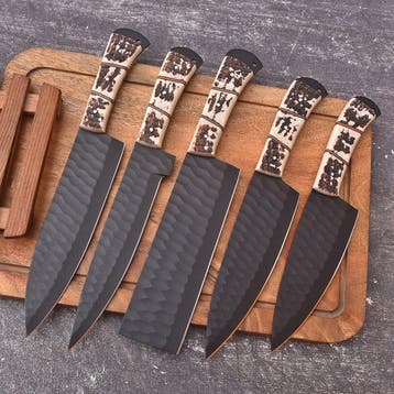 Keukenmes - Chefs knife - hars en hoogwaardig staal met