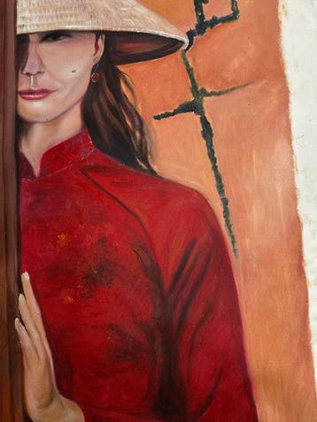 Hoàng Quoc Vinh (1981) - Regard discret 100 80 cm