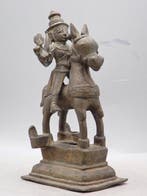 Figuur - Khandoba on horse back - Brons, Antiek en Kunst