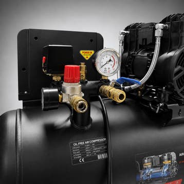 Datona Stille compressor 100L - Olievrij en verrijdbaar -, Bricolage & Construction, Compresseurs, Ophalen of Verzenden