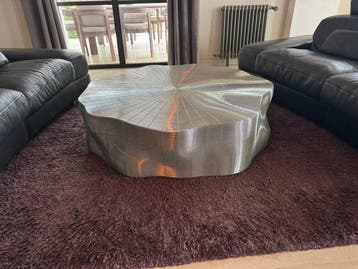Roche Bobois - Wood & Cane Design - Table - Aluminium -, Nieuw
