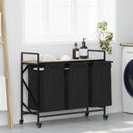 vidaXL Wasmand 3 vakken met planken sonoma eikenkleurig, Huis en Inrichting, Verzenden, Nieuw
