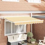 vidaXL Zonnescherm Frame Geel en Wit 250 x 200 cm, Tuin en Terras, Verzenden, Nieuw