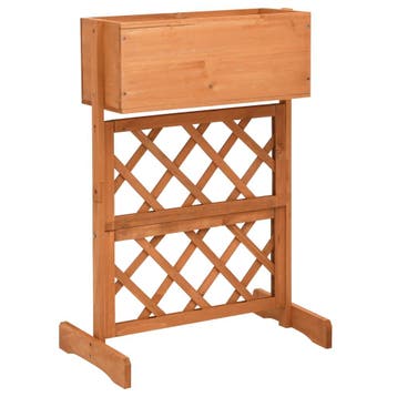 vidaXL Latwerkplantenbak 45x30x74 cm massief vurenhout, Verzenden, Nieuw