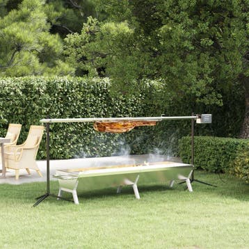 vidaXL Barbecueplaat 158x42x31 cm roestvrij staal, Verzenden, Nieuw