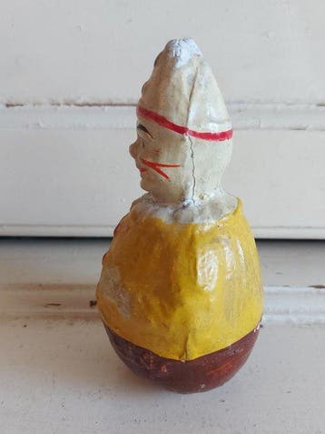 roly-poly - Figuur - Antiek papiermache roly poly clown,