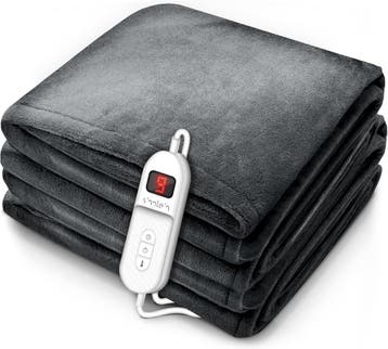 Sinnlein® Elektrische deken - Warmtedeken - 200x180cm - Grij, Verzenden