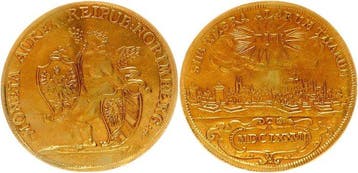 Duitsland, Neurenberg. –. 5 Dukaten 1677, Postzegels en Munten