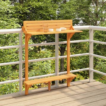 vidaXL Balkonbartafel 90x37x122,5 cm massief acaciahout, Verzenden, Nieuw