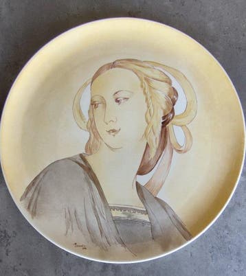 Laveno - Schaal (2) - Porselein - Handgeschilderde borden, Antiek en Kunst