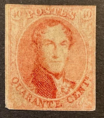België 1861 - Leopold I - Medaillon zonder watermerk - 40c, Postzegels en Munten, Gestempeld