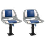 vidaXL 4-delige Bootstoelenset inklapbaar 48x51x41 cm blauw, Verzenden